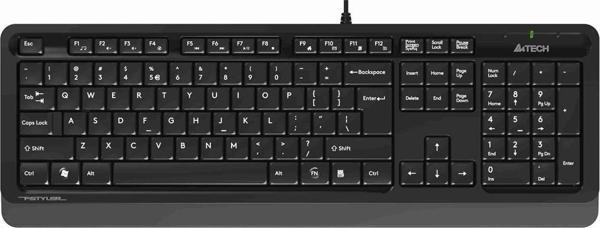 A4 Tech Q TR Usb Fsytyler Multimedya Kablolu Klavye Gri FK10  - Image 1