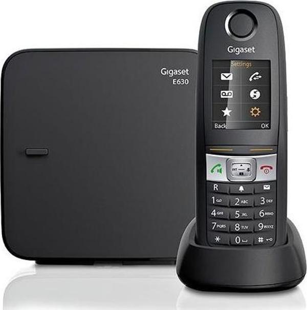 GİGASET Siyah Telsiz Dect Telefon Işıklı Renkli Ekran Sms E630 - Image 1