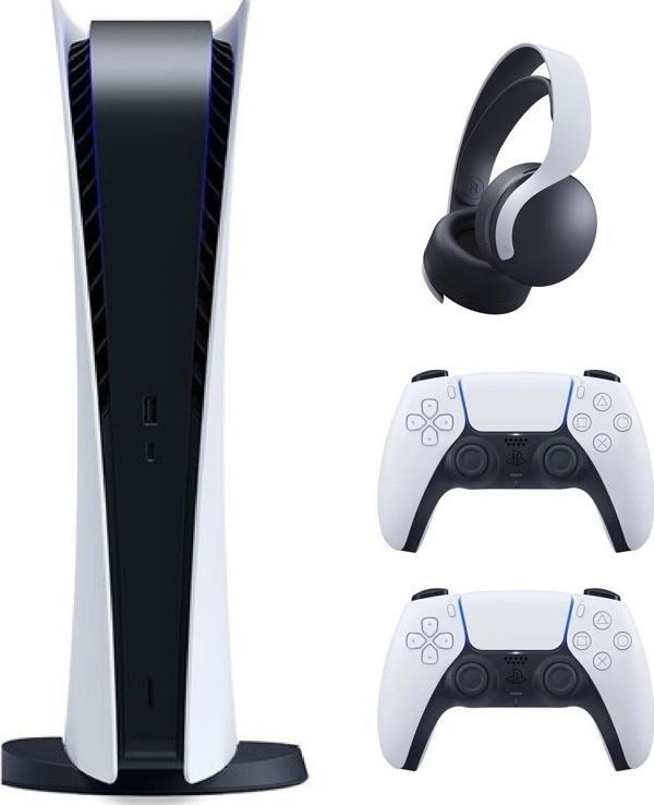 Sony Playstation 5 Dijital (İthalatçı Garantili ) + 2.kol Dualsense + Ps5 Pulse 3D Kulaklık - Image 1