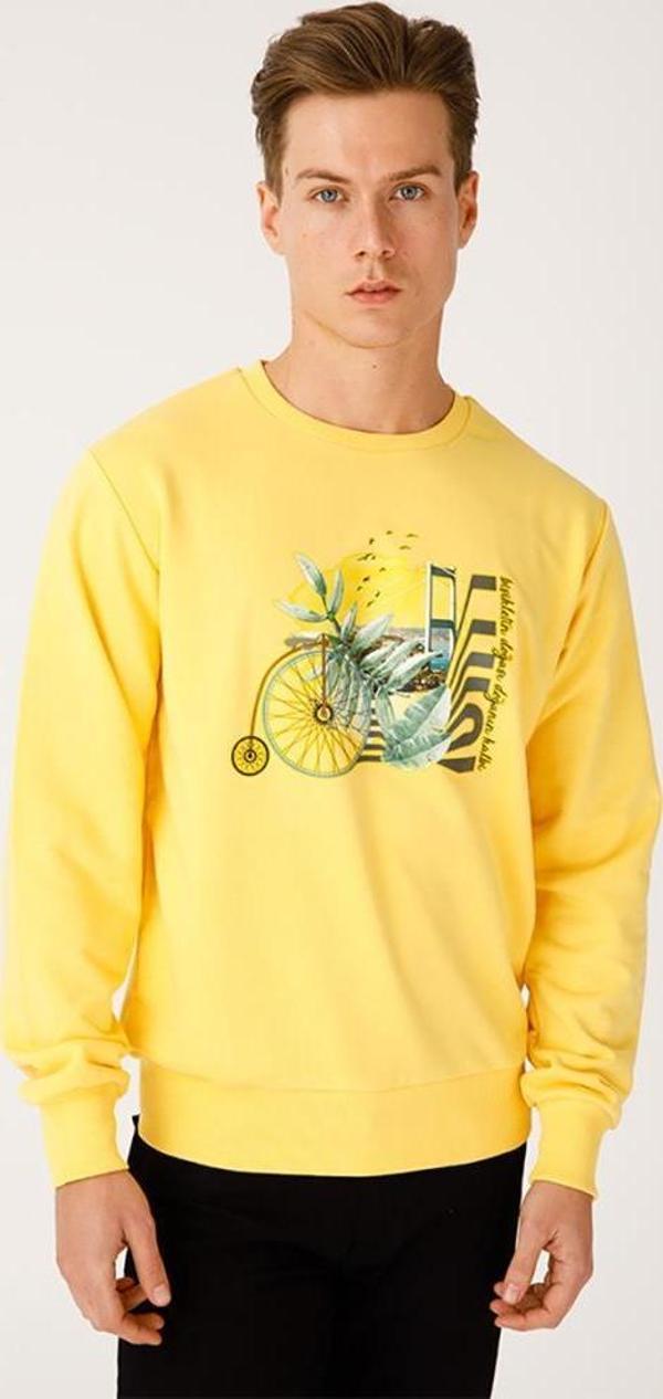 Biggdesign Nature Boğazda Bisiklet Erkek Sweatshirt - Image 1