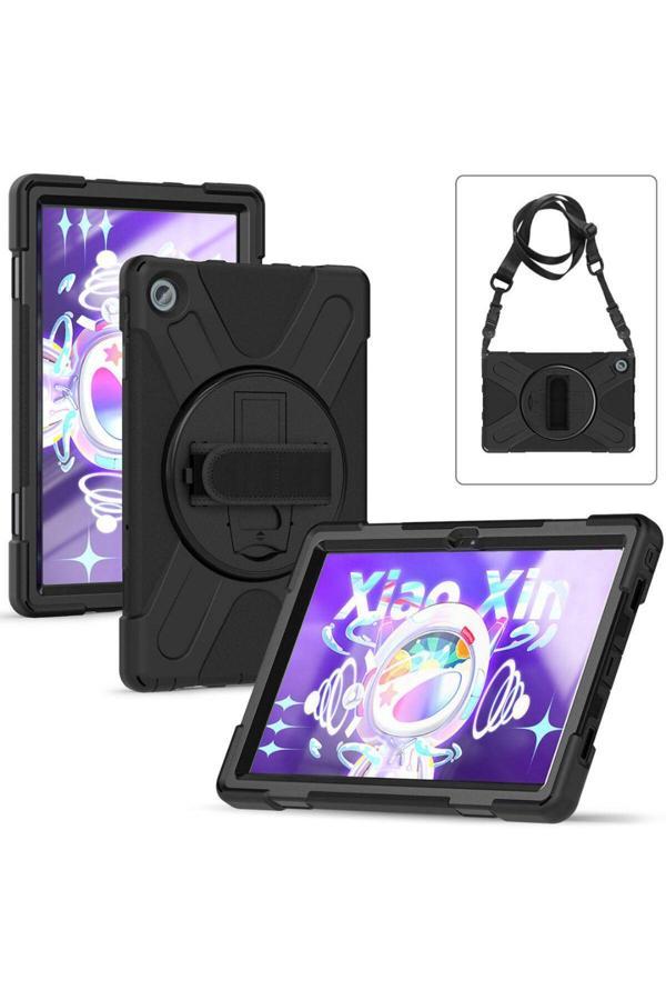 20068310 Lenovo Tab M10 Plus Tb-125F/128F (3.Nesil) Uyumlu Yüksek Korumalı Askı Kayışlı Tablet Silikon Kılıf - Image 1