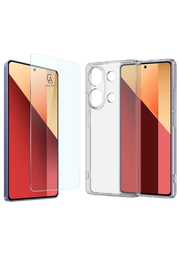 20068310 Xiaomi Redmi Note 13 Pro 4G Uyumlu Kılıf Esnek Silikon Telefon Kılıfı Ve Temperli Cam Ekran Koruyucu - Image 1
