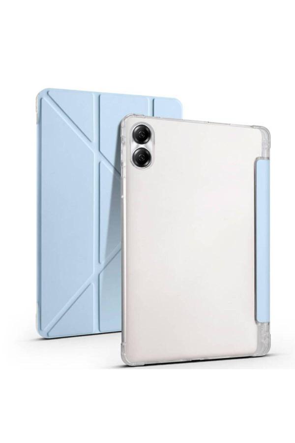 20068310 Honor Pad X9 11.5 İnç Uyumlu Kılıf 3 Farklı Stand Kalemlikli Tri Folding Tablet Kılıfı Mavi - Image 1