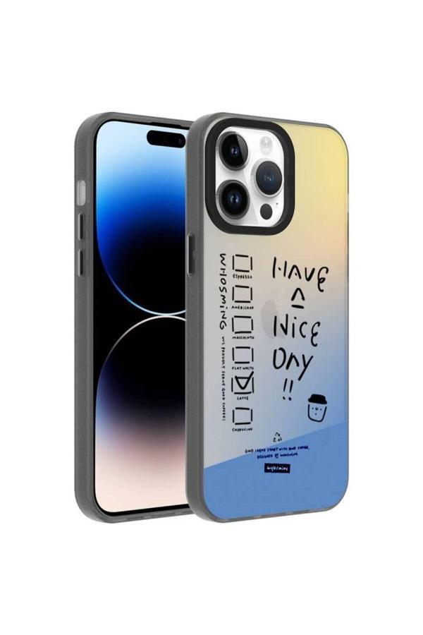 20068310 Apple İphone 14 Pro Uyumlu Kılıf İyi Günler Temalı Telefon Kılıfı Kapak - Image 1