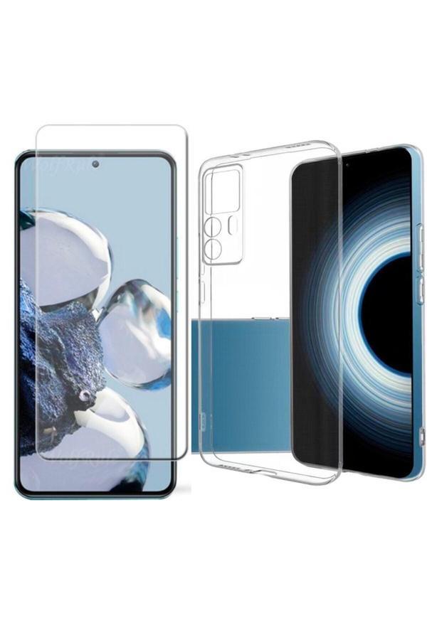 20068310 Xiaomi Mi 12T Uyumlu Kılıf Esnek Silikon Telefon Kılıfı Ve Temperli Cam Ekran Koruyucu - Image 1