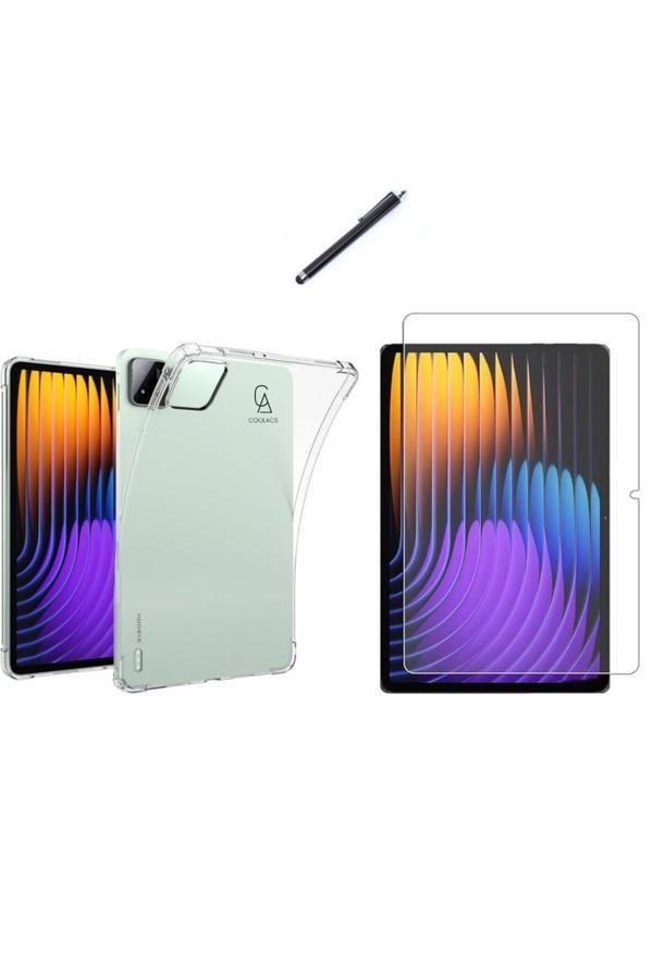 20068310 Xiaomi Pad 7 Pro 11.2 Inç İle Uyumlu Şeffaf Esnek Silikon Tablet Kılıfı Ekran Koruyucu Ve Kalem - Image 1