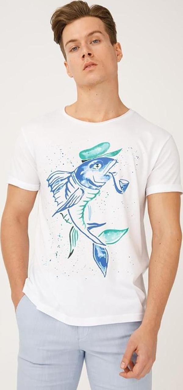 Anemoss Kaptan Balık Erkek T-Shirt - Image 1