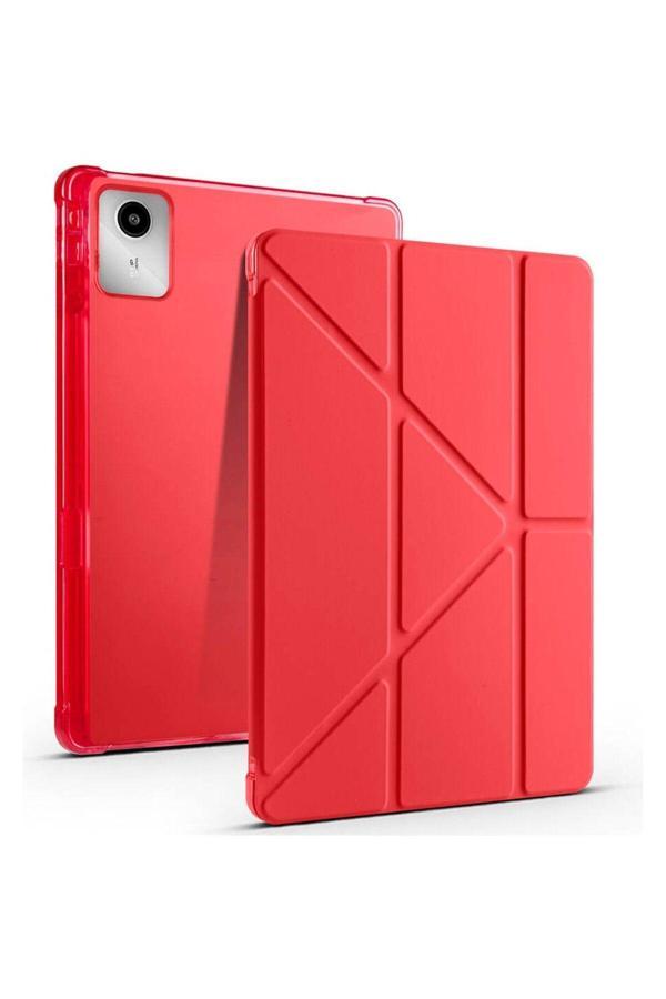 20068310 Lenovo Tab K11 Tb-330Fu Uyumlu Kılıf 3 Farklı Stand Kalemlikli Tri Folding Tablet Kılıfı - Image 1