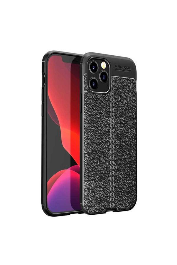 20068310 Apple İphone 12 Pro İle Uyumlu Kılıf Deri Görünümlü Silikon Telefon Kılıfı Kapak - Image 1