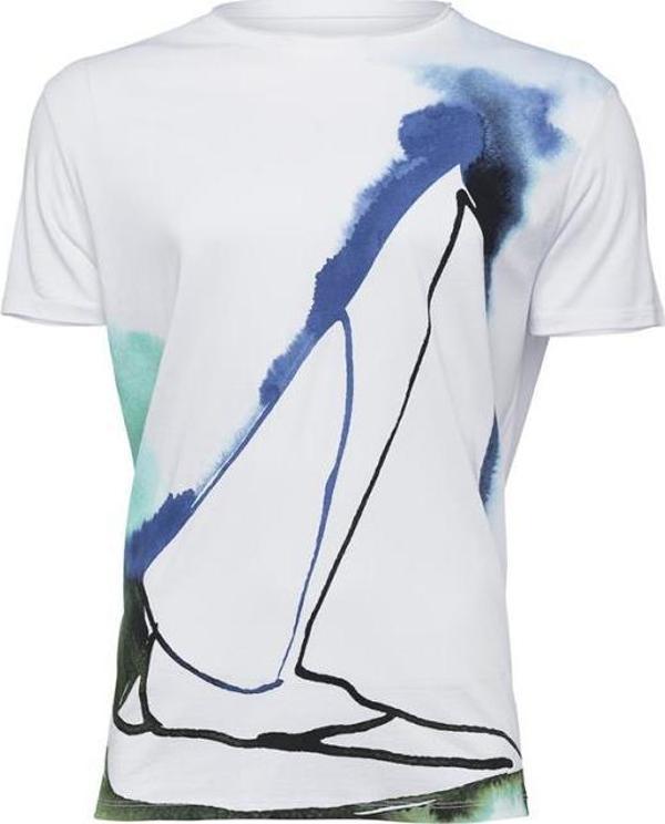 Anemoss Yelken Beyaz Erkek T-Shirt - Image 1