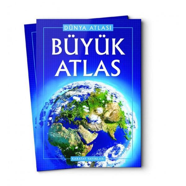4E Karatay Büyük Atlas Dünya Atlası Karton Kapak - Image 1
