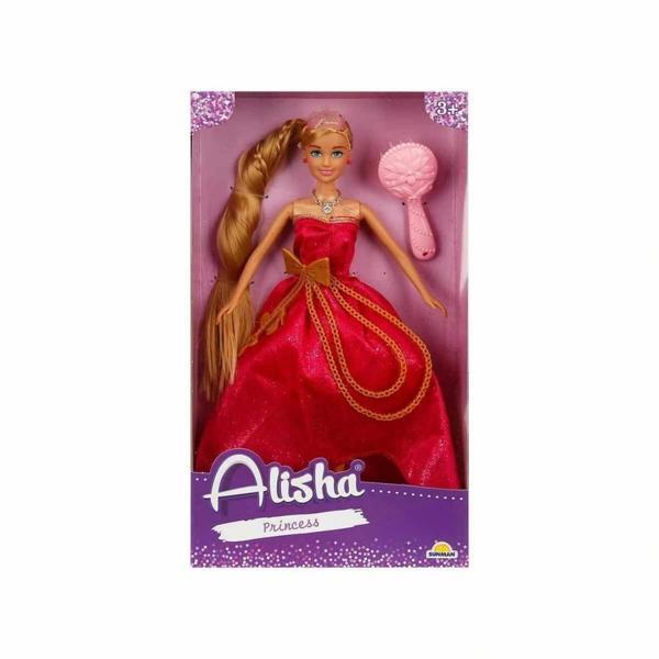 0835 SUN-RST-SIS-MNK Alisha Prenses Uzun Saçlı Aksesuarlı Bebek Set 29 cm 3renk -Sunman - Image 1