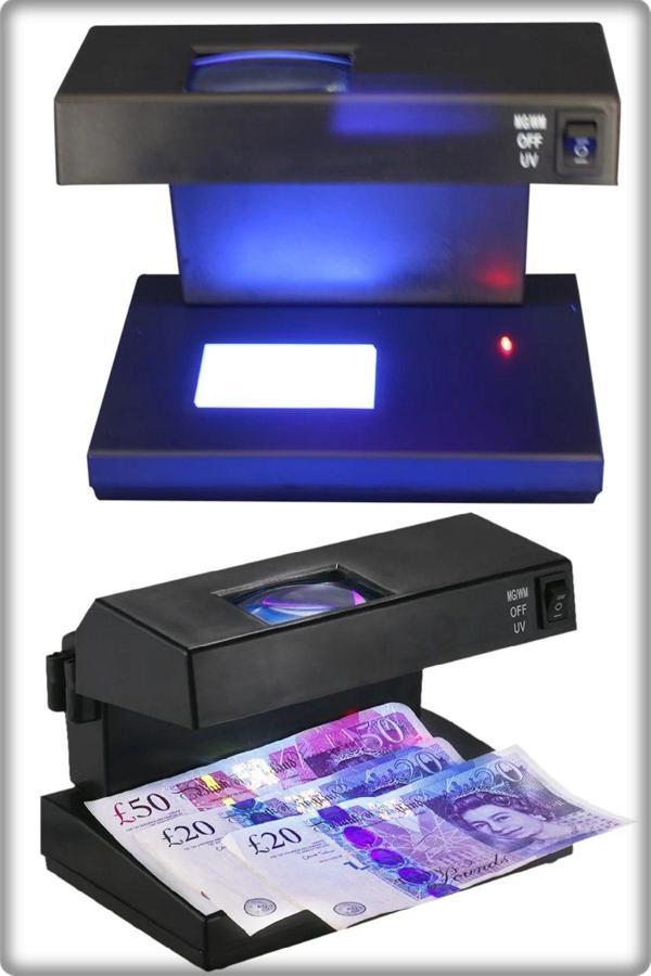 Tan Express Counterfeit Büyüteçli Uv Işıklı Taşınabilir Para Kontrol Dedektörü 11,9X13X18,3 Cm - Image 1
