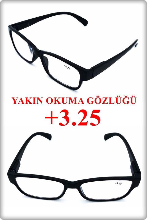 Tan Express Unisex Kitap Okuma Gözlüğü & Bilgisayar Gözlüğü & Yakın Gözlüğü (+3.25) 1 Adet - Image 1