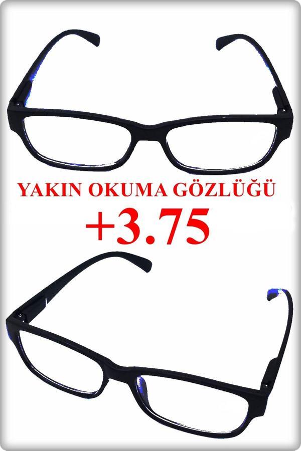 Tan Express Unisex Kitap Okuma Gözlüğü & Bilgisayar Gözlüğü & Yakın Gözlüğü (+3.75) 1 Adet - Image 1
