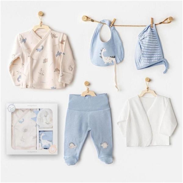 Nessiworld Andywawa AC25910 Newborn Set Dino 5'Li Hastane Çıkışı Beige - Image 1