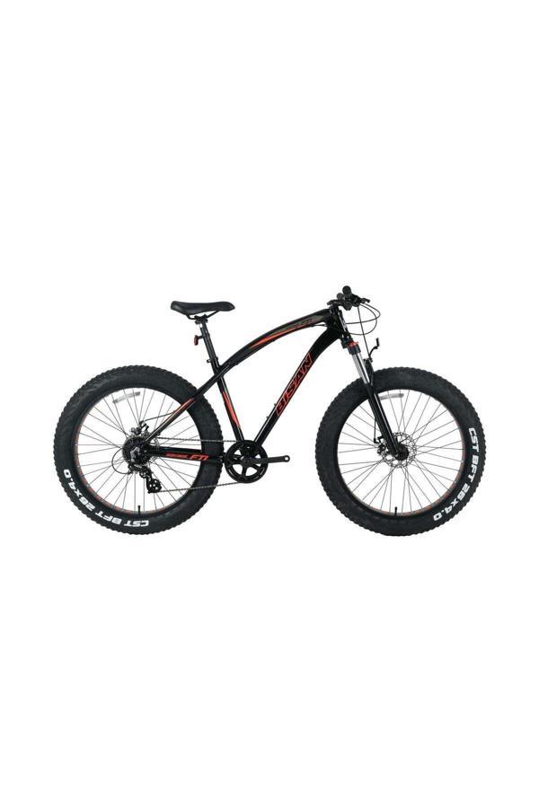 Bisan Savage Ft1 Fat Bike Siyah Kırmızı 26 Jant Altus 1X8 Vites Kadro 18-46Cm Blc - Image 1