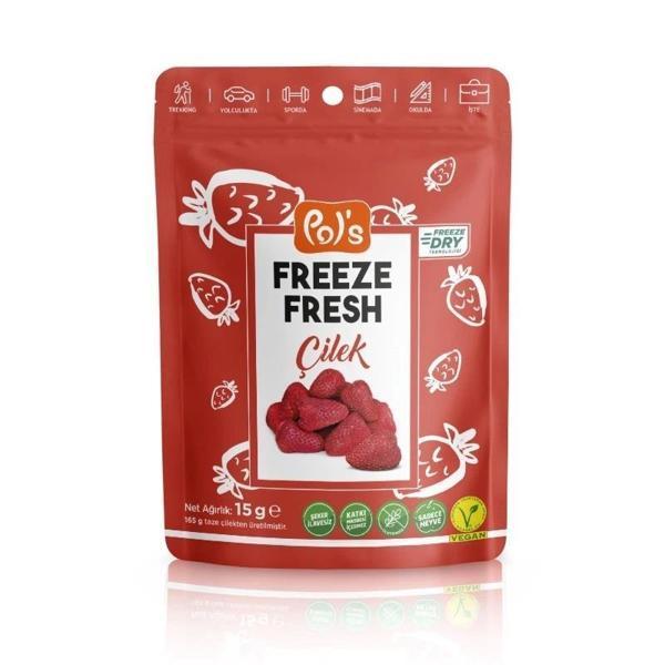 Nessiworld Pol’s Freeze Fresh Dondurularak Kurutulmuş Çilek 15g - Image 1