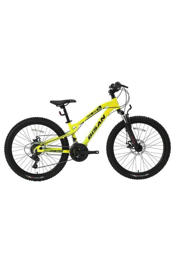 Kdx 2800 D 24" Alüminyum Kadro Mekanik Disk Fren Dağ Bisikleti - Sarı Kadro, 21 Shimano Vites - Image 1