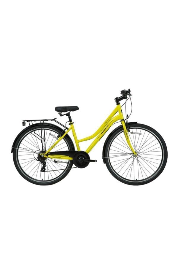 Smıle Kadın Şehir Bisikleti 42Cm V 26 Jant 7 Vites Sarı Siyah - Image 1