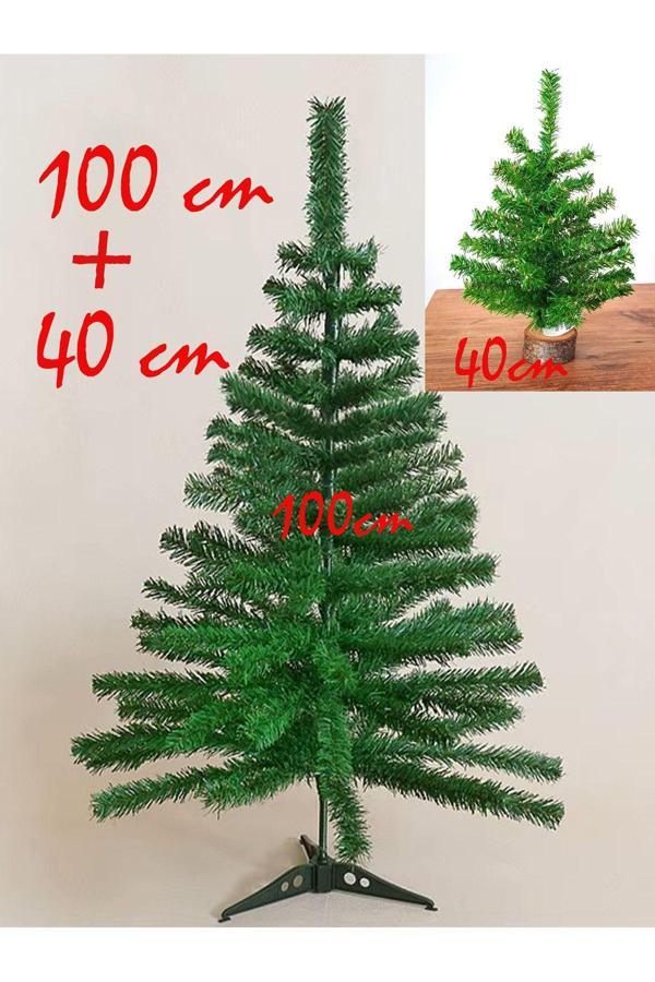 Winterfest 100 Cm Ve 40 Cm Yılbaşı Çam Ağacı 90 Adet Uzun Gür Dallı - Image 1