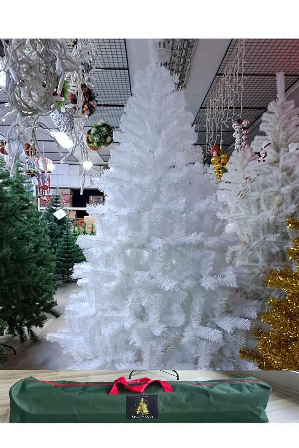 Winterfest Beyaz Yılbaşı Ağacı 210 Cm 900 Gür Dallı Ve Çantalı - Image 1