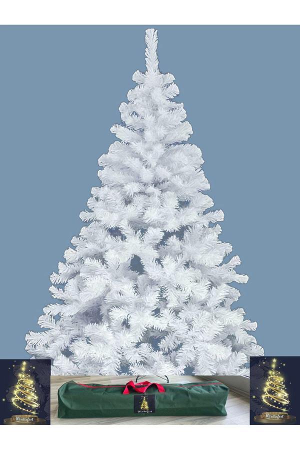 Winterfest Beyaz Yılbaşı Çam Ağacı 150 Cm 350 Gür Dal Ve Çantalı - Image 1