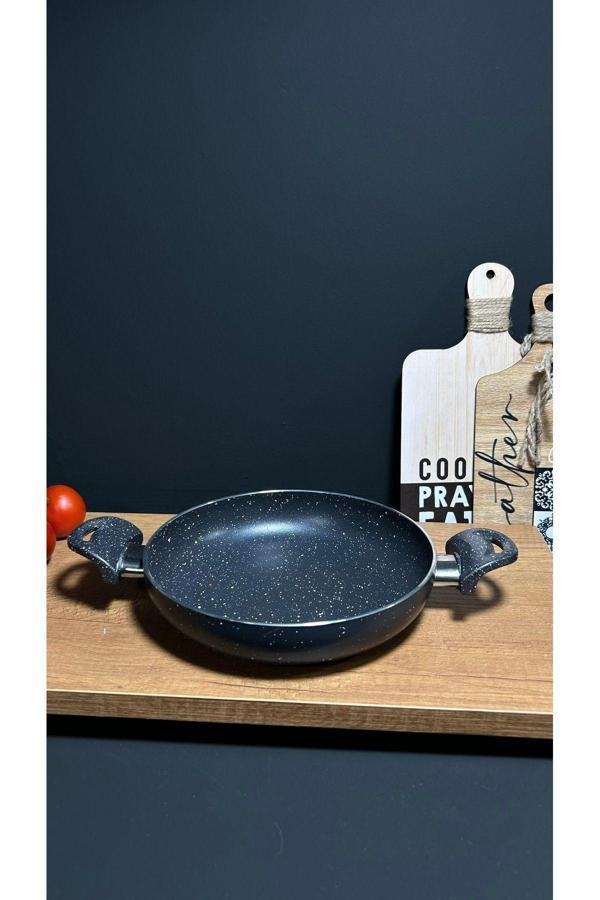 Bena Life 24 Cm Çift Kulp Gri Granit Tava - Image 1