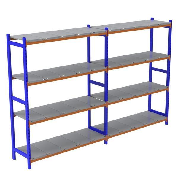 4 Katlı Duble Depo Rafı - 150-300 Kg Taşıma Kapasiteli Hafif Rack Raf - Image 1