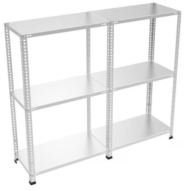 3 Katlı Duble Galvaniz Çelik Raf - Depo, Arşiv, Kiler, Dosya, Market Rafı - Image 1