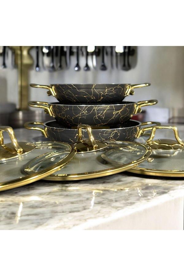 Bena Life 6 Parça Desenli Granit Omlet Set - Image 1