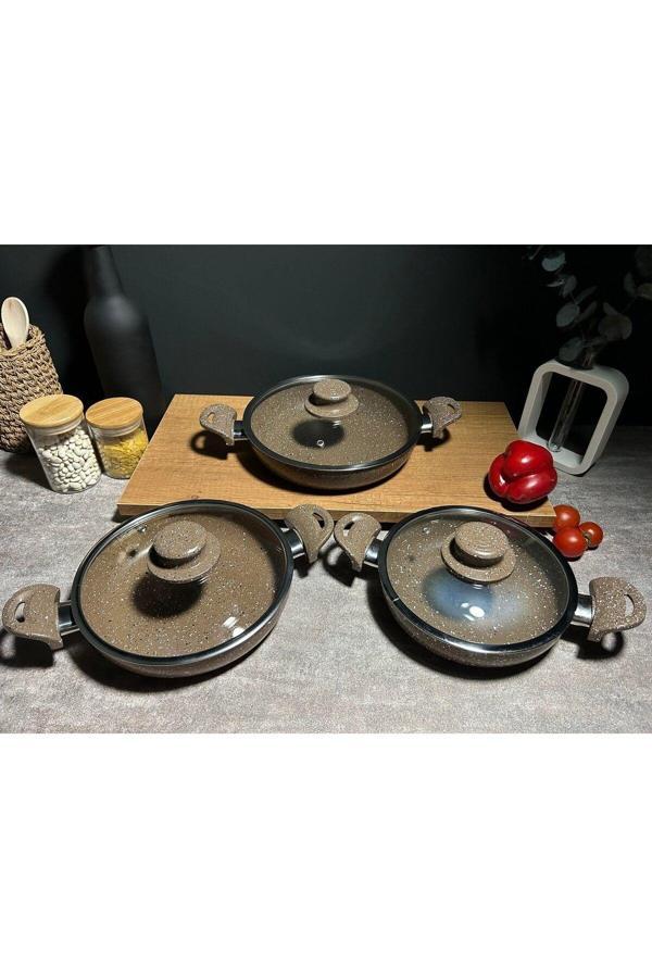 Bena Life 6 Parça Granit Omlet Set 18-20-22 Cm - Image 1