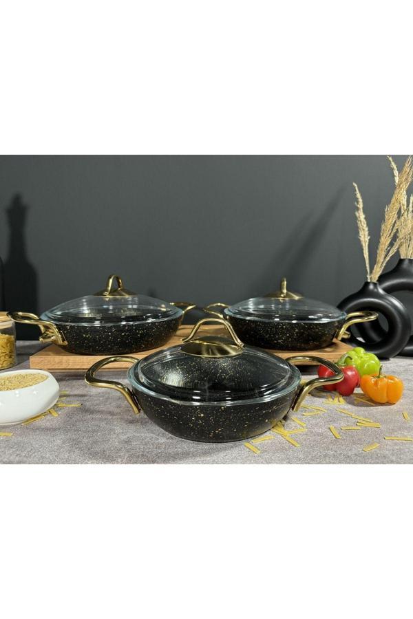 Bena Life 6 Parça Yanmaz Yapışmaz Granit Omlet Seti - Image 1