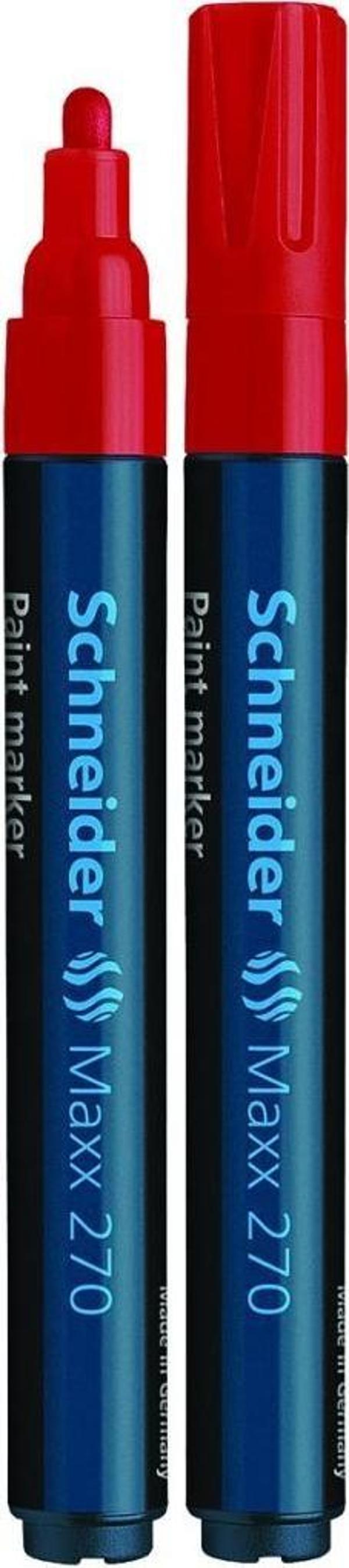 Schneider Permanent Markör Boya Kalemi Maxx 1-3 Mm Kırmızı 270  (10 Lu Paket) - Image 1