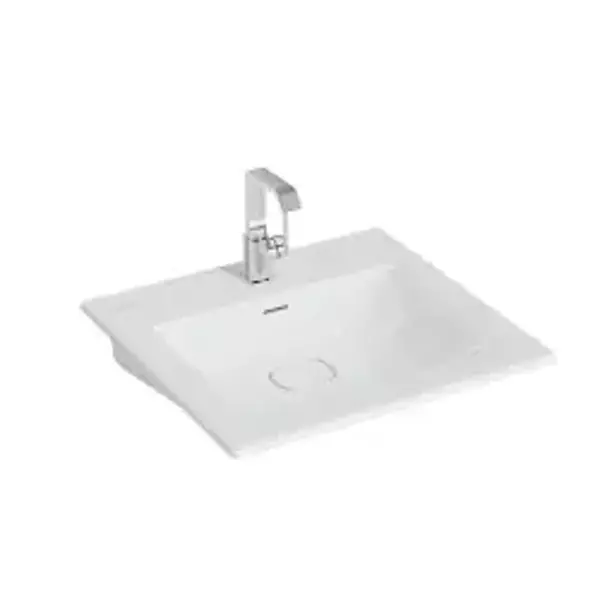 VitrA Metropole Etajerli lavabo 7537B003-0001 60x53 cm - tek armatür delikli - su taşma delikli - beyaz - Image 1