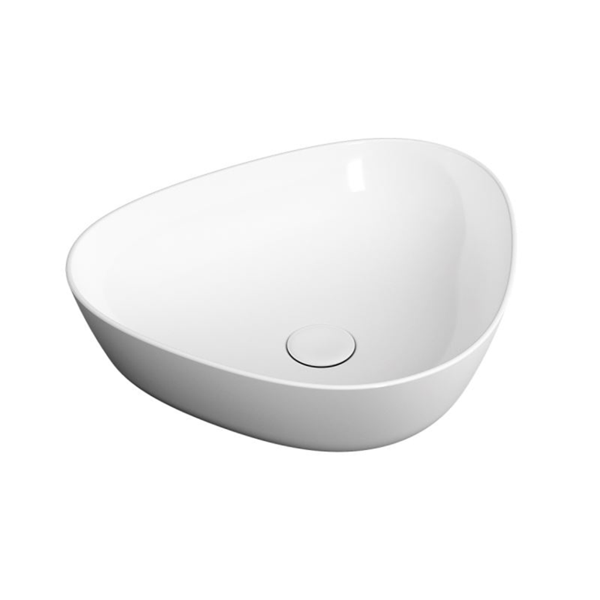 VitrA Plural Çanak lavabo 7812B403-0016 Üçgen - kompakt - 45x40 cm - armatür deliksiz - su taşma deliksiz - Clean - beya - Image 1
