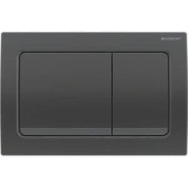 Geberit Alpha30 115.055.QC.1 Kumanda Paneli, Çift Basmalı, Siyah Krom - Image 1