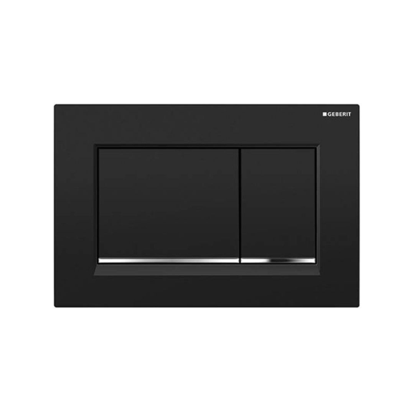 Geberit Sigma30 115.883.14.1 Çift Basmalı Kumanda Paneli, Mat Siyah / Parlak / Mat Siyah - Image 1