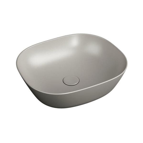 VitrA Plural Çanak lavabo 7810B420-0016 Oval - kompakt - 45x38 cm - armatür deliksiz - su taşma deliksiz - Clean - mat b - Image 1