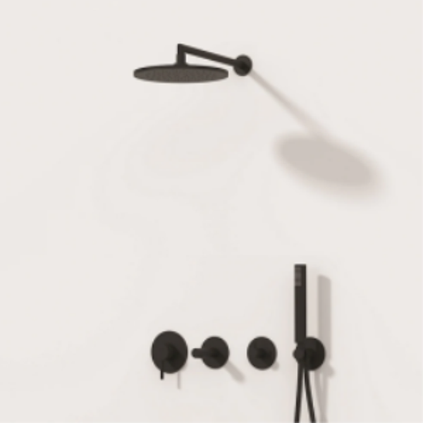 VitrA Origin Ankastre Duş Seti, Siyah, 9 Parça - Image 1