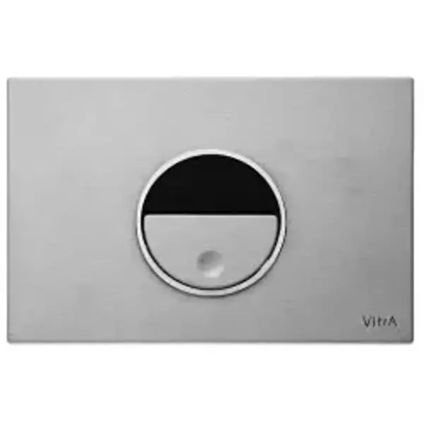 VitrA Pro Temassız kumanda paneli 768-1440 Fırçalanmış yüzey-mat krom - 8 cm gömme rezervuarlar ve el değmeden hijyen ür - Image 1
