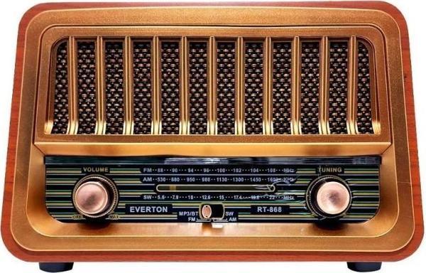 Everton Rt-868bt Bluetooth Fm-Usb-Tf Card-AUX Şarjlı Nostaljik Radyo - Image 1