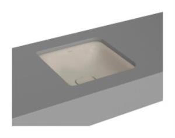 VitrA Metropole Tezgahaltı lavabo 7533B020-1082 Kare - 40x40 cm - armatür deliksiz - su taşma delikli - taupe - Image 1