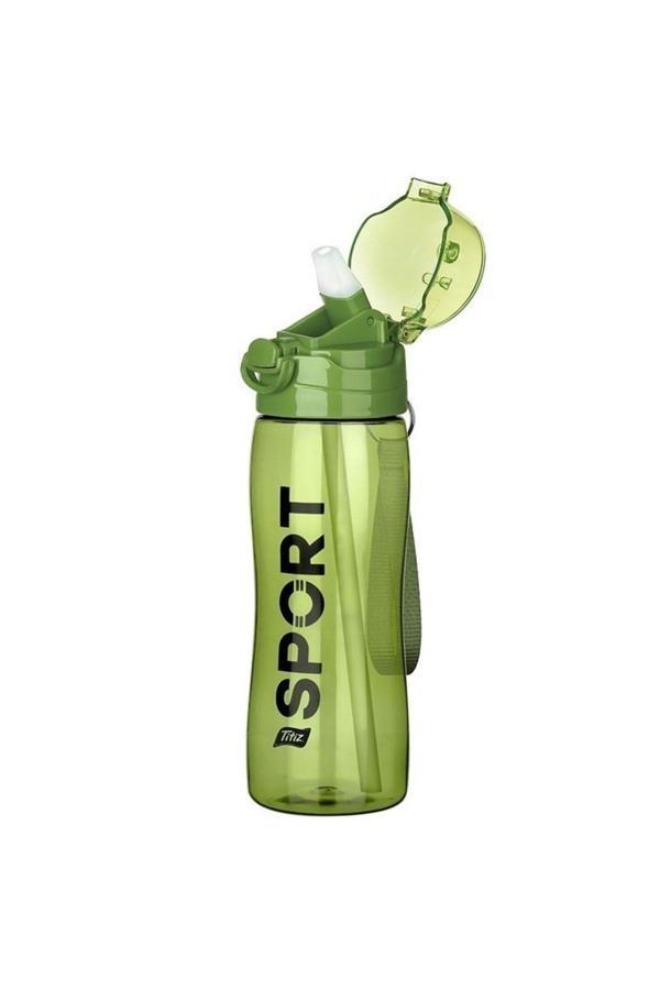 Ar Armese Titiz Plastik  Pipetli Rio Su Ve Detoks Su Şişesi Matara  750 Ml-Renkli - Image 1