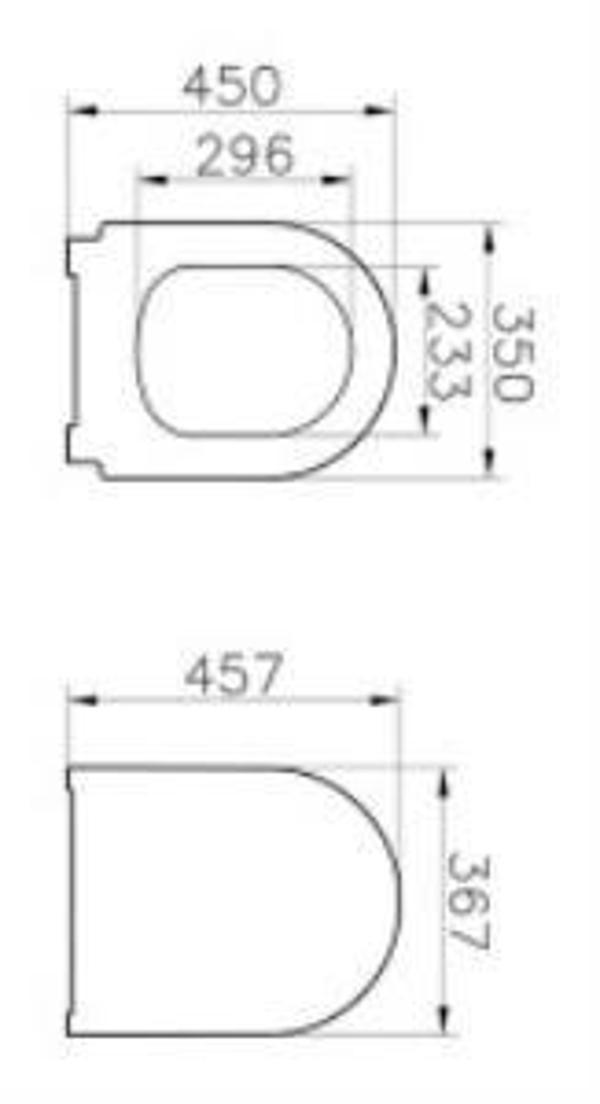 VitrA Integra Klozet kapağı 131-001-009 Slim - duroplast - üstten sıkmalı - yavaş kapanır - metal menteşeli - mat beyaz - Image 1