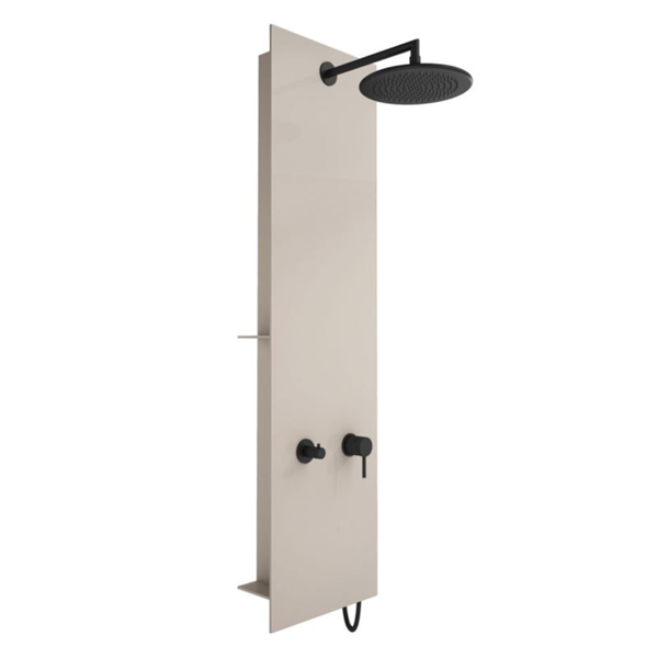 VitrA Origin Duş Sistemi A45806 Masajlı - Bej Cam - Siyah - Image 1