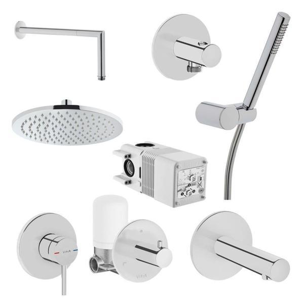 VitrA Origin Ankastre Duş Seti - Krom - 8 Parça - Image 1