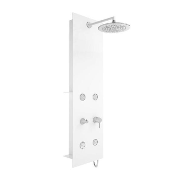 VitrA Origin Duş Sistemi A45804 Masajlı - Beyaz Cam - Krom - Image 1
