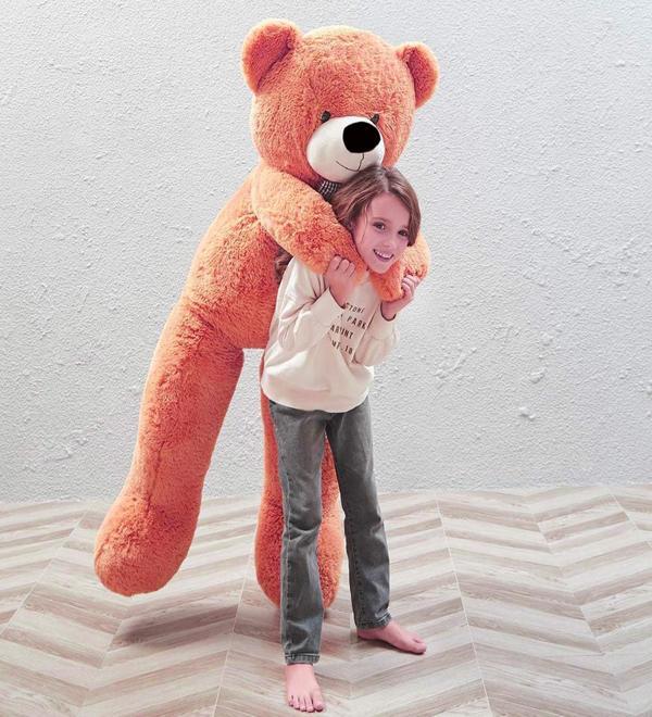 % 100 YERLİ - Papyonlu Sevimli Büyük Peluş Ayıcık, 130 cm - Image 1