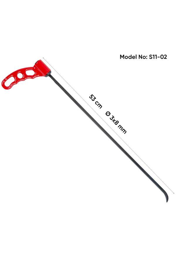 Safi 53 Cm 3X8 Mm Çap Tek Taraflı Balina Sustalı Çubuk, Boyasız Göçük Düzeltme Çubuğu, Pdr Çubuk - S11-02 - Image 1